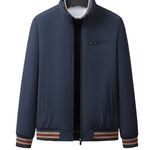 KZZ Men's Autumn Winter New Casual Trendy Stand Collar Jacket
