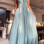 Margovil Sleeveless Cut Out Open Back Pleated Maxi Dress