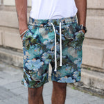 KZZ Retro floral brocade shorts