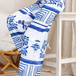 Elastic Waist Wide Leg Printed Pants