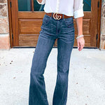 Margovil Distressed Bell Bottom Skinny Jeans