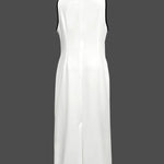 False Two Sleeveless Solid Color Midi Dresses