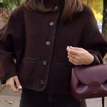 Fashion Women's Wear Button Woolen Coat