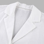 Nadorine Cotton Two-Piece Set Loose Fit Long-Sleeved Button Shirt Casual Shorts Suits
