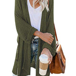 Knit Open-Front Split Cardigan