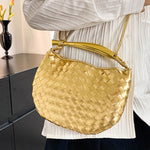 Geometric Shiny Woven Crossbody Bags Handbags