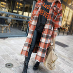Flannel Wool Blend Plaid Lapel Button Down Shirt Long Sleeve Shacket Jacket with Pockets