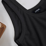 Scoop Neck Sleeveless Ribbed Tank Top Cami Tee Shirts
