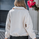 Stand Collar Zipper Design Casual Sweatshirt