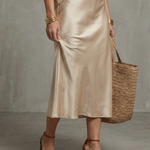 Luciana™ | Bias Fall Satin Skirt Knit Layer Set