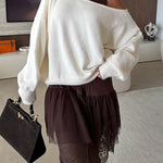 Chic One Shoulder Long Sleeves Pullover Sweater