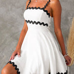 Margovil Waisted Ric Rac Color Block Cami Sundress