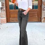 Margovil Distressed Flare Bottoms Skinny Jeans