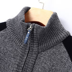 KZZ Men's half-zip sweater with a zippered pocket