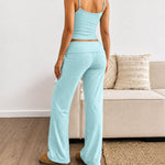 Women's 3 Piece Outfits Lace Cami Top and Long Sleeve Cardigan and Straight Leg Pants Set Casual Lounge Sleepwear Suits