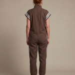 Lark™ | Zip Front Stripe Panel Jumpsuit