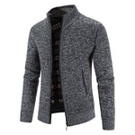 KZZ Men's Winter Jacket Pocket Zipper Mock Neck  Jacket