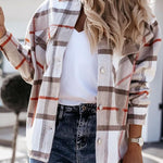 Unstoppable Feeling Plaid Pocketed Relaxed Jacket