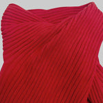 Loose Asymmetric Solid Color Split-Joint High Neck Sweater Tops