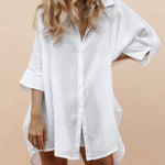 Nadorine Shirts Casual Button Down Tunics Tops Beach Swimsuit Coverups for Women Casual Loose Business Casual 2026 | Under