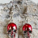 1Pair Halloween Skull Gear Shaped Vintage Drop Earrings