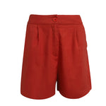 2 Pieces Outfit Plain Wrap V Neck Criss Cross Tied Detail Linen Top and Casual Pockets Patch Shorts Set