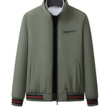 KZZ Men's Autumn Winter New Casual Trendy Stand Collar Jacket
