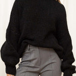 Margovil Drop Shoulder Lantern Long Sleeves Comfy Pullover Sweater