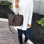 Mockneck Drop Shoulder Oversized Ribbed Knit Sweater