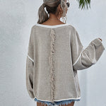 Oversized Soft Knit Long Batwing Sleeve Pullover Sweater Tunic Outfit Tops