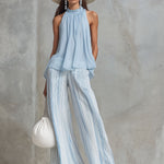 Light Blue Chiffon Shirt