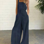 Wide Leg Bib Pants Rompers