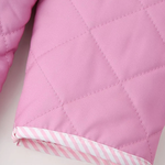 Rose Print Bow Quilted Jacket