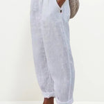 Nadorine Casual Baggy Elastic Waist Trouser Wide Leg Pant With Pocket