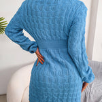 Nadorine Women's Casual Twist Woven Sweater Dress