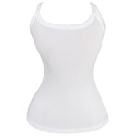 Scoop Neck Spaghetti Strap Ribbed Top Casual Sleeveless Slim Fit Tank