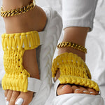 Braided Hollow Out Slippers Summer Sandals