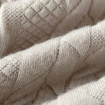 Shawl Collar Long Sleeve Cinched Waist Open Front Jacket Casual Flared Hem Cable Textured Jacquard Coat