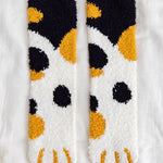 1Pair Fluffy Cozy Animal Stripe Fuzzy Socks