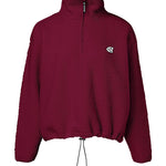 Stand Collar Zipper Design Casual Sweatshirt
