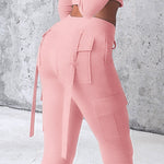 Drawstring Slit Pocket Design Sweatpants