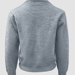 Floral Applique & Pearls Decor Round Neck Single Breasted Knit Cardigan Casual Crop Sweater Coat