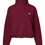 Stand Collar Zipper Design Casual Sweatshirt