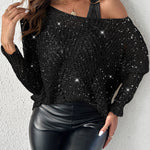 2 Piece Hollow-out Pullover Top Inner Tank Open-Knit Sweater Blouse Set