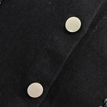 Contrast Sequin Long Sleeve Jacket Top Button Front Raw Hem Loose Fit Shacket