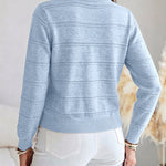 Women's Pearl Beaded Knit Cardigan Elegant Hollow Out Crop Sweater Casual Button Down Coat
