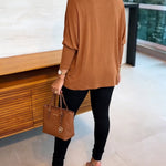 Women's Cowl Neck Batwing Sleeve Top Casual Long Sleeve Loose Pullover Comfortable Soft Drape Blouse