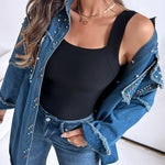U-Neck Sleeveless Tank Seamless Skinny Layering Top with Built-In Bra