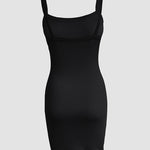 Bandeau Spaghetti Strap Sleevless Mini Dress Casual Slim Fit Bodycon Dress