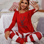 Skeleton Print Top & Pocket Design Pants Set